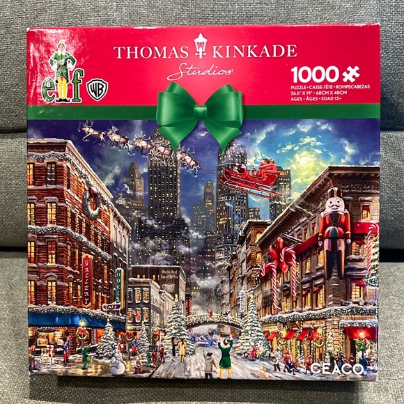Thomas Kinkade Other - 🔴3/$25🔴Thomas Kinkade Christmas Jigsaw Puzzle Elf Ceaco 1000 Piece